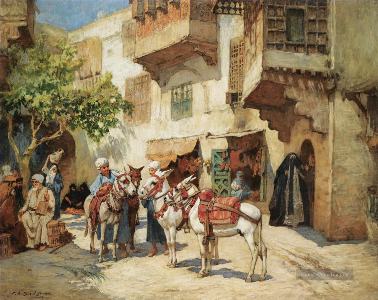 Marktplatz in Nordafrika Frederick Arthur Bridgman Frederik Arthur Bridgman Araber Ölgemälde